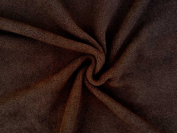Ύφασμα προβατάκι σε καφέ χρώμα. AIKA fabrics and more.