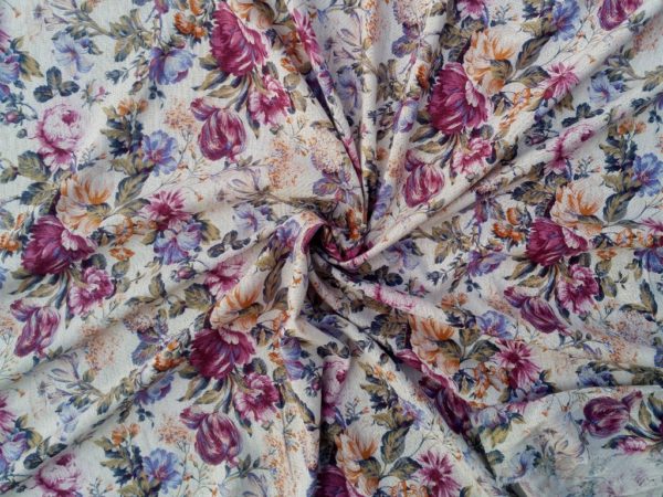 100% Λινό Ύφασμα | Floral | Ρεταλι 0,5μ.Χ 1,5μ. - Image 3