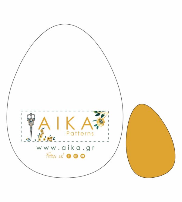 Πατρόν για κατασκευή υφασμάτινου πασχαλινού αβγού-Free PDF Pattern